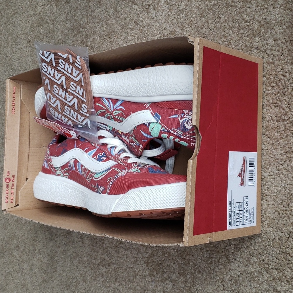 New Vans Ultrarange Exo Hawaiian Jungle Chili Oil/Marshmallow Size 11.5 Men